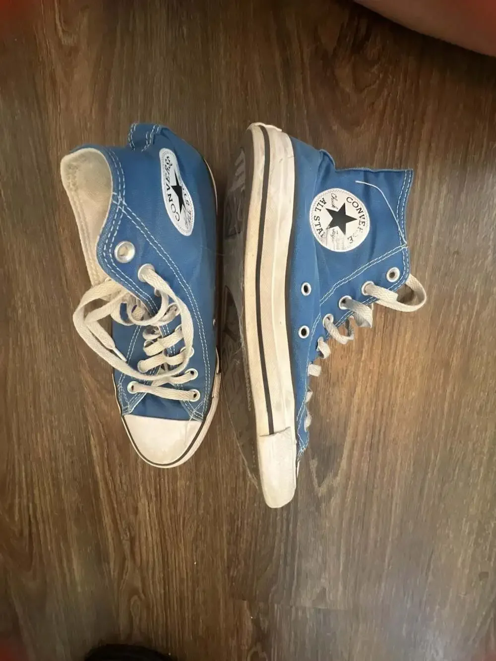 Converse Chuck Taylor All Star High Top Blue Sneakers Men's 7.5 Women's 9.5 - Picture 3 of 4